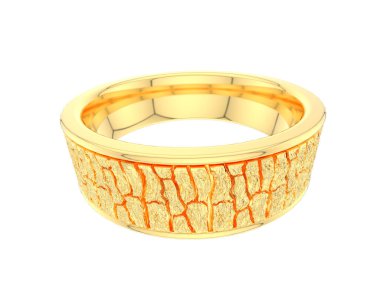 Güzel nişan yüzüğü arka planda izole edildi. 