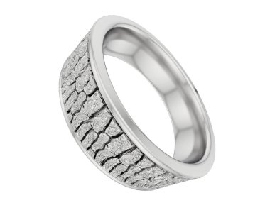 Güzel nişan yüzüğü arka planda izole edildi. 