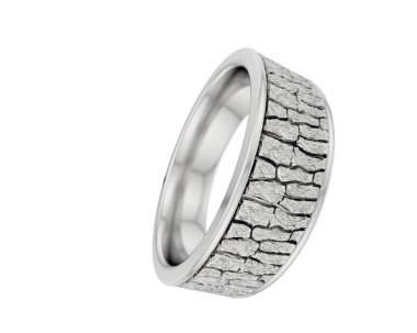 Güzel nişan yüzüğü arka planda izole edildi. 