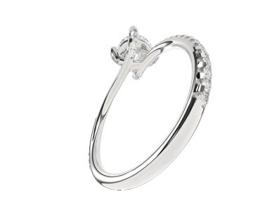 Güzel nişan yüzüğü arka planda izole edildi. 