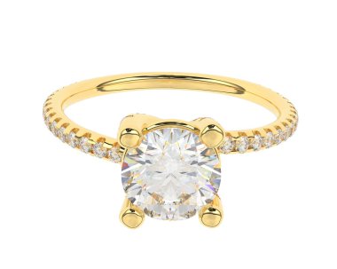 Güzel nişan yüzüğü arka planda izole edildi. 