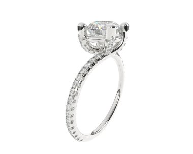 Güzel nişan yüzüğü arka planda izole edildi. 