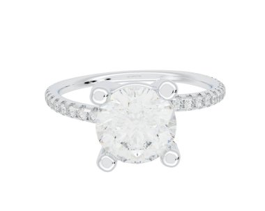 Güzel nişan yüzüğü arka planda izole edildi. 