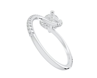 Güzel nişan yüzüğü arka planda izole edildi. 