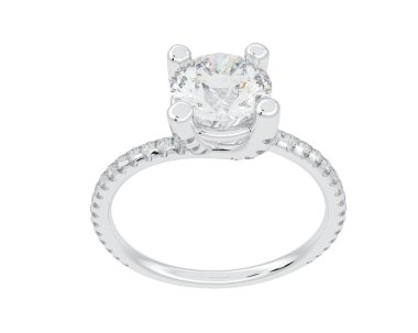 Güzel nişan yüzüğü arka planda izole edildi. 