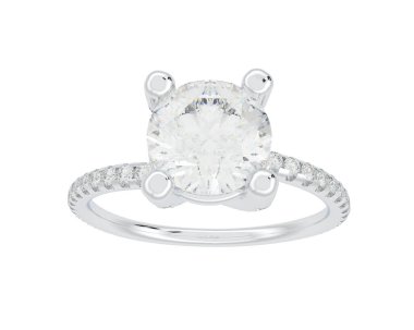 Güzel nişan yüzüğü arka planda izole edildi. 