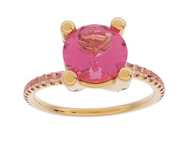 Güzel nişan yüzüğü arka planda izole edildi. 