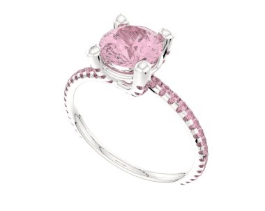 Güzel nişan yüzüğü arka planda izole edildi. 