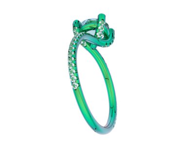 Güzel nişan yüzüğü arka planda izole edildi. 