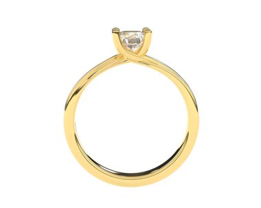 Güzel nişan yüzüğü arka planda izole edildi. 