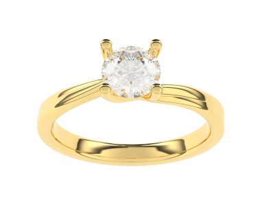 Güzel nişan yüzüğü arka planda izole edildi. 