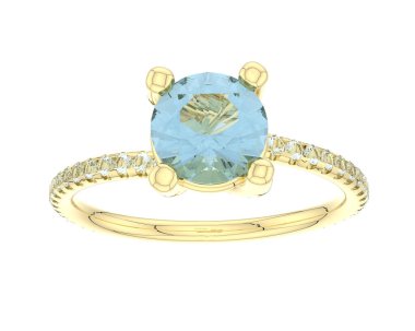 Güzel nişan yüzüğü arka planda izole edildi. 