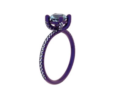 Güzel nişan yüzüğü arka planda izole edildi. 