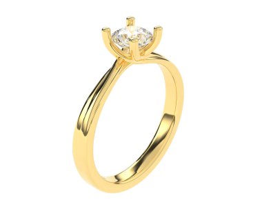 Güzel nişan yüzüğü arka planda izole edildi. 