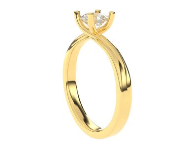 Güzel nişan yüzüğü arka planda izole edildi. 