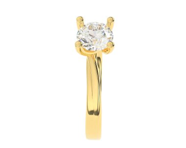 Güzel nişan yüzüğü arka planda izole edildi. 