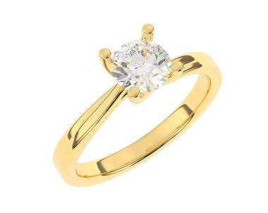 Güzel nişan yüzüğü arka planda izole edildi. 