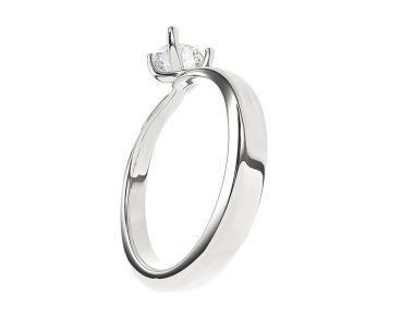 Güzel nişan yüzüğü arka planda izole edildi. 