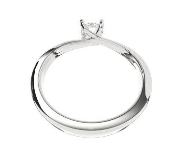 Güzel nişan yüzüğü arka planda izole edildi. 