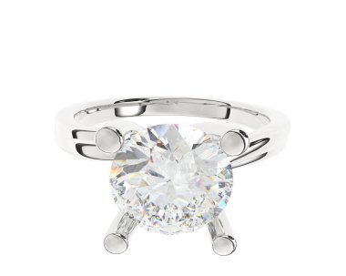 Güzel nişan yüzüğü arka planda izole edildi. 