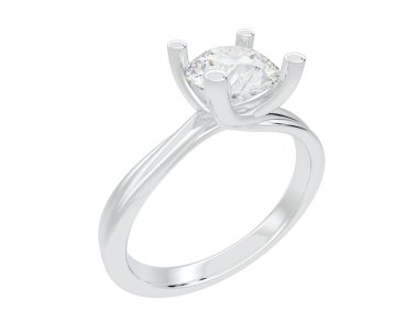 Güzel nişan yüzüğü arka planda izole edildi. 