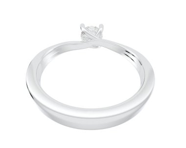 Güzel nişan yüzüğü arka planda izole edildi. 