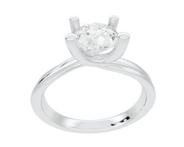 Güzel nişan yüzüğü arka planda izole edildi. 