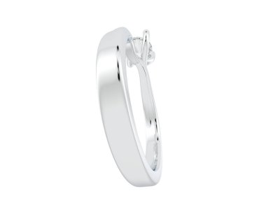 Güzel nişan yüzüğü arka planda izole edildi. 