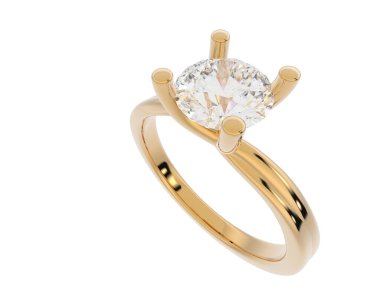 Güzel nişan yüzüğü arka planda izole edildi. 