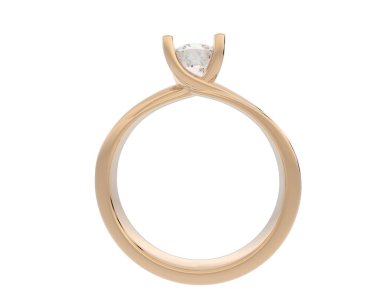 Güzel nişan yüzüğü arka planda izole edildi. 