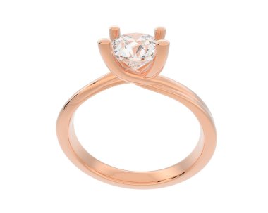 Güzel nişan yüzüğü arka planda izole edildi. 