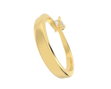 Güzel nişan yüzüğü arka planda izole edildi. 