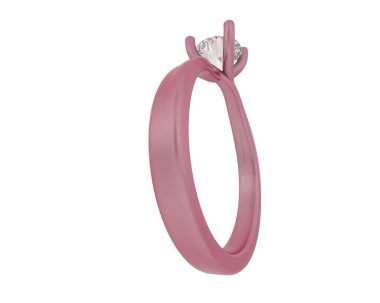 Güzel nişan yüzüğü arka planda izole edildi. 