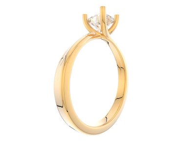 Güzel nişan yüzüğü arka planda izole edildi. 