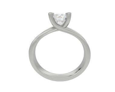 Güzel nişan yüzüğü arka planda izole edildi. 