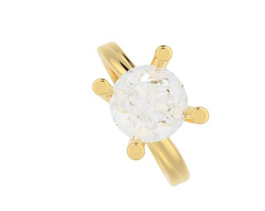 Güzel nişan yüzüğü arka planda izole edildi. 