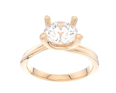 Güzel nişan yüzüğü arka planda izole edildi. 