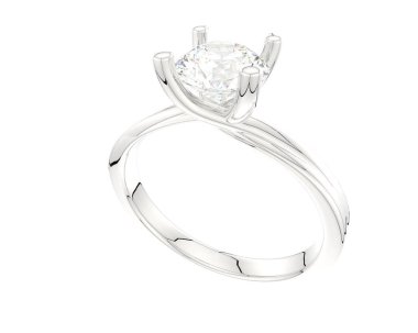 Güzel nişan yüzüğü arka planda izole edildi. 