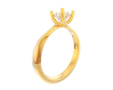 Güzel nişan yüzüğü arka planda izole edildi. 