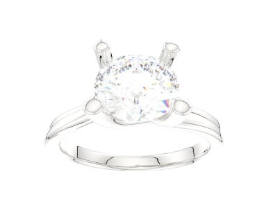 Güzel nişan yüzüğü arka planda izole edildi. 