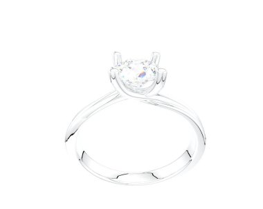 Güzel nişan yüzüğü arka planda izole edildi. 