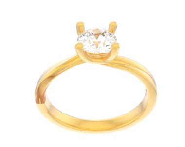 Güzel nişan yüzüğü arka planda izole edildi. 