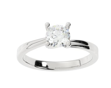 Güzel nişan yüzüğü arka planda izole edildi. 