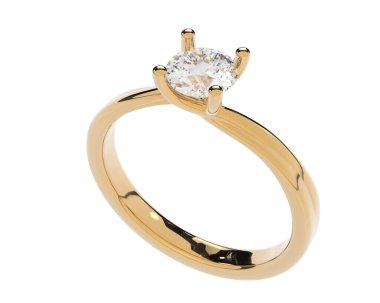 Güzel nişan yüzüğü arka planda izole edildi. 