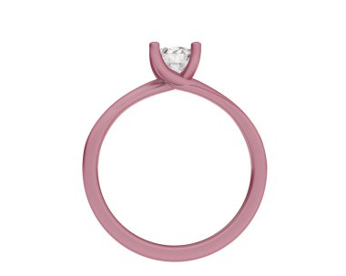 Güzel nişan yüzüğü arka planda izole edildi. 