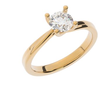 Güzel nişan yüzüğü arka planda izole edildi. 