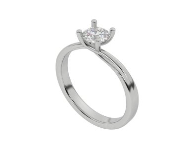 Güzel nişan yüzüğü arka planda izole edildi. 