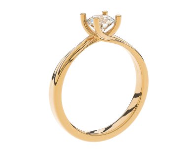 Güzel nişan yüzüğü arka planda izole edildi. 