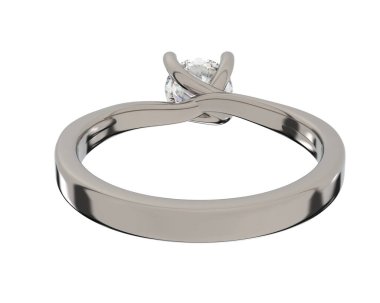 Güzel nişan yüzüğü arka planda izole edildi. 