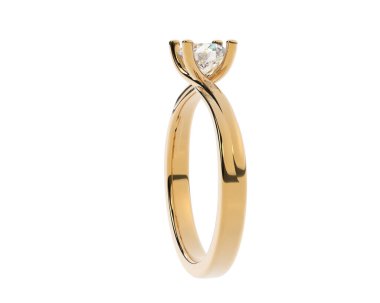 Güzel nişan yüzüğü arka planda izole edildi. 